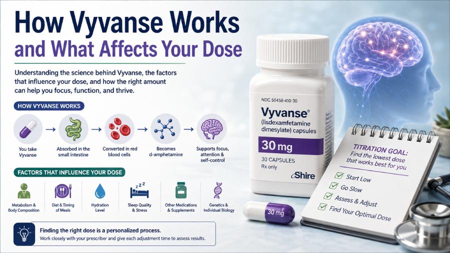 How Vyvanse Works and What Affects Your Dose How Vyvanse Works and What Affects Your Dose