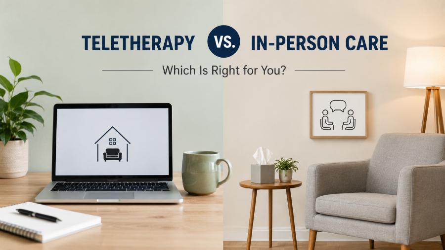 Teletherapy vs. In-Person Care: Which Is Right for You? Teletherapy vs. In-Person Care: Which Is Right for You?